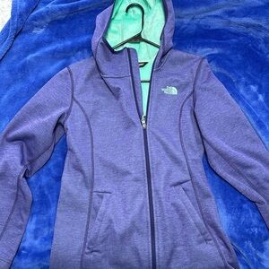 The North Face Purple and Mint Hoodie